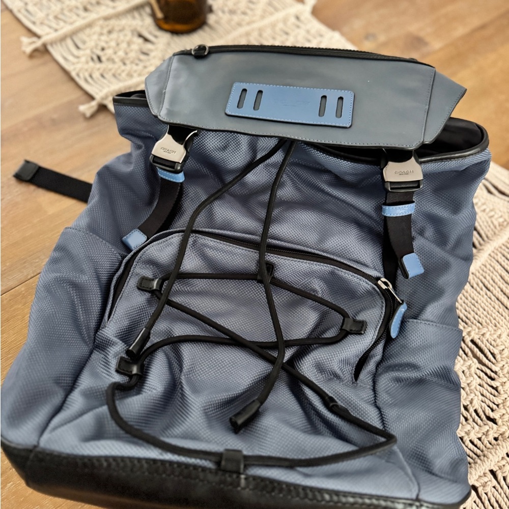 Coach Blue and Black Men's Backpack